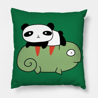 Little Panda and Chameleon Pillow