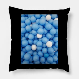 Blue ball pattern photography Pillow