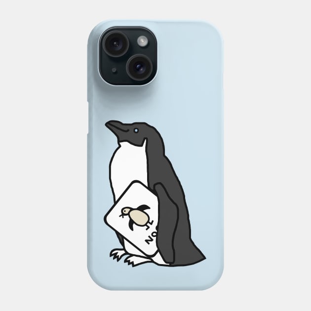 Cute Penguin Self Portrait Phone Case by ellenhenryart