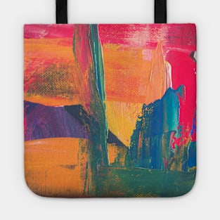 Abstract Oil Canvas Painting Tote