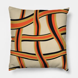 Abstract wavy lines mesh pattern Pillow