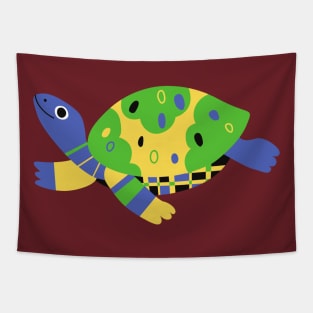 Cute Cartoon Turtle Tapestry