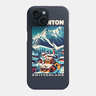 A Vintage Travel Art of St Anton - Switzerland Phone Case