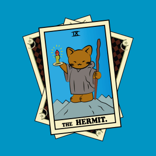 TAROT CARDS DECK | THE HERMIT. | FORTUNE CAT T-Shirt