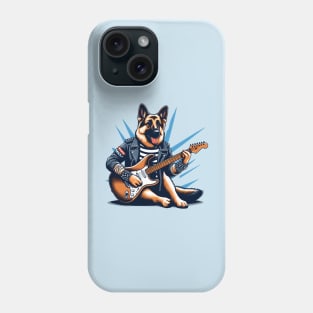 German Shepherd Playing Guitar Phone Case