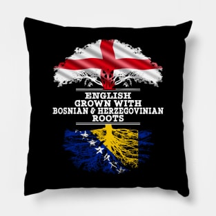 English Grown With Bosnian Herzegovinian Roots - Gift for Bosnian Herzegovinian With Roots From Bosnia  Herzegovina Pillow