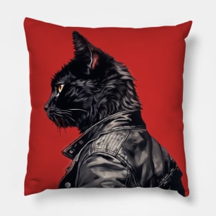 Leather Cat Pillow