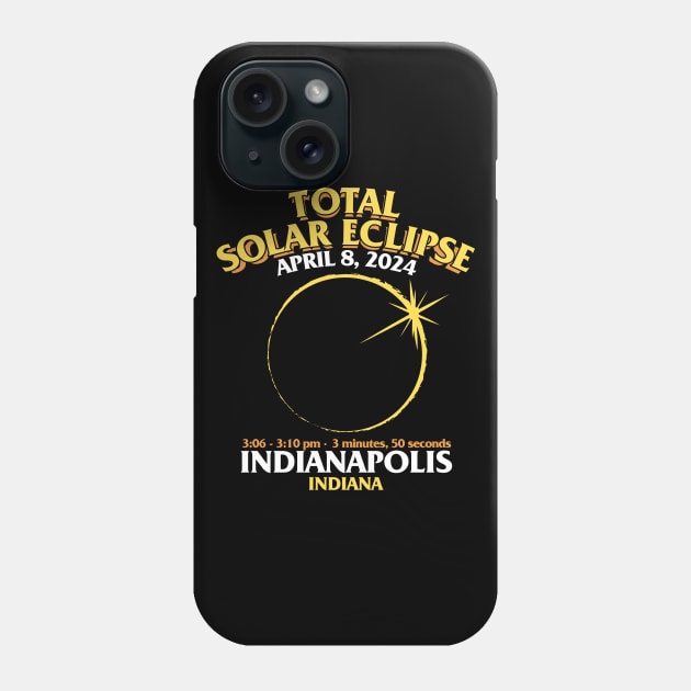 Total Solar Eclipse - Indianapolis Phone Case by LAB Ideas