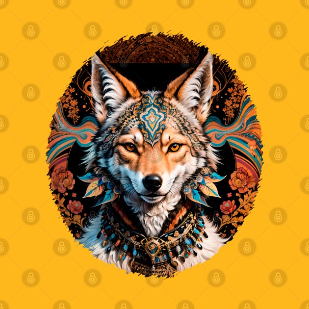 Coyote The Trickster (2.1) - Trippy Psychedelic Canis by TheThirdEye