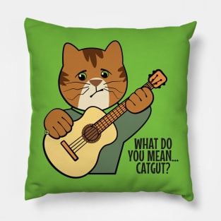 Funny Cat Guitar Music Humor Pillow