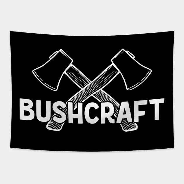 Bushcraft Axes Tapestry by Huhnerdieb Apparel