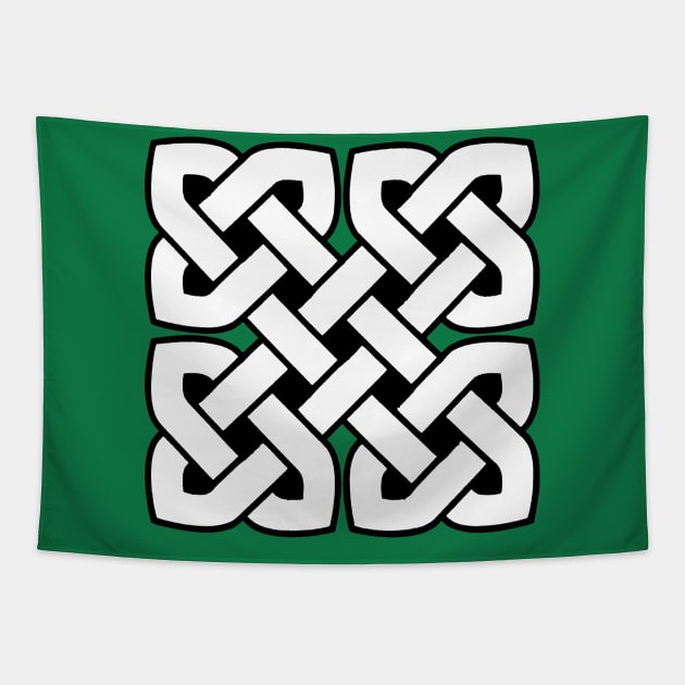 Celtic Interwoven Endless Knot Geometric Pattern 1 Tapestry by taiche