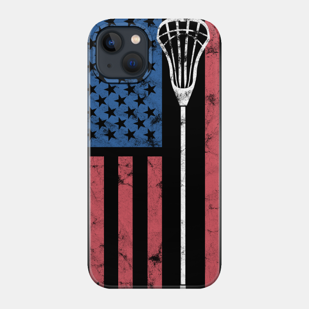 USA - Lacrosse - America - Patriotic Lacrosse Shirt - Lacrosse - Phone Case