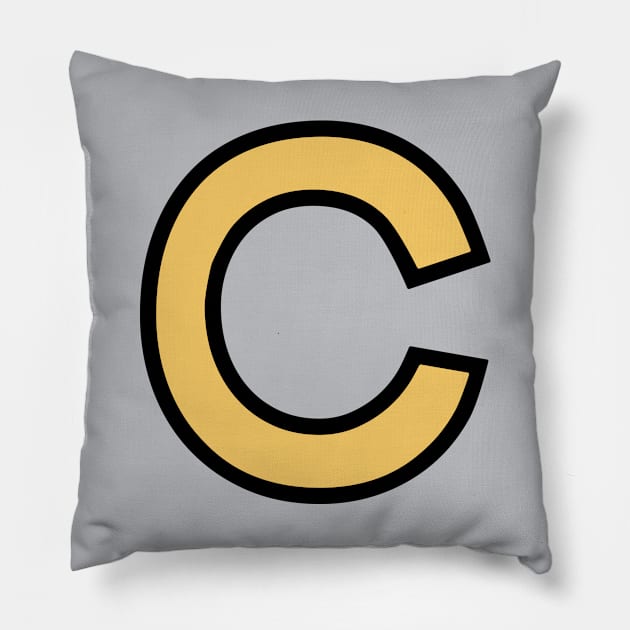 Funky Yellow Letter C Pillow by Thespot