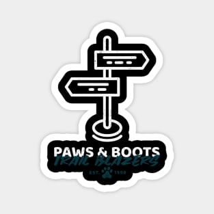 Paws & Boots Trail Blazers est 1998 Dog Hiking Magnet