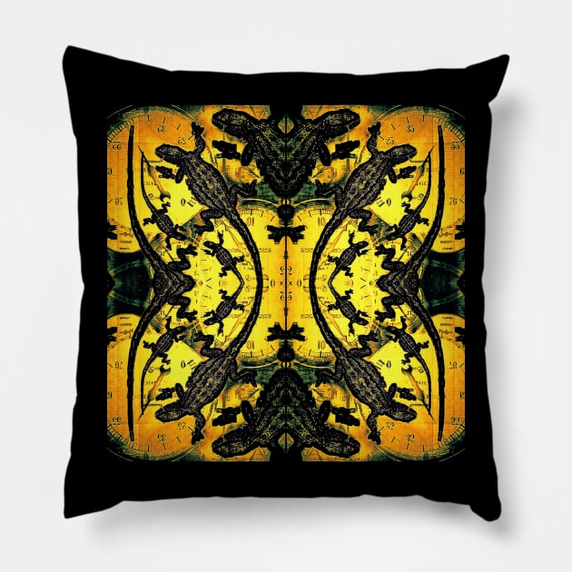 Hail of Lizards Pillow by Borges