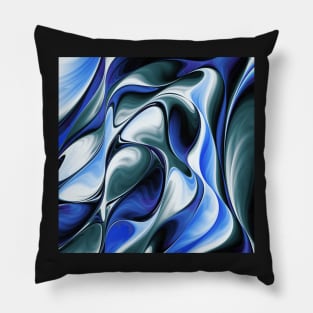 Blue Silk Gnarl Pillow