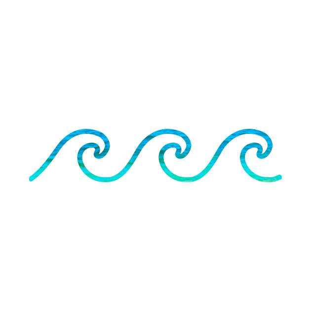 Wave Simple & Minimal Creative Pattern Of Sea Waves by mangobanana