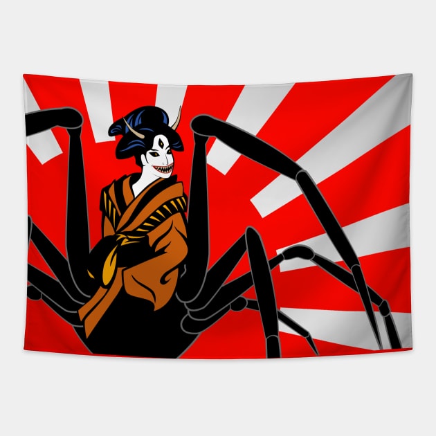 Jorōgumo… she’s a man eater! Tapestry by kamikazen