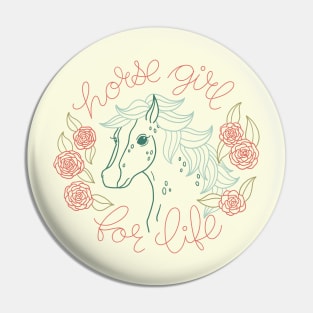 Horse Girl for Life Pin