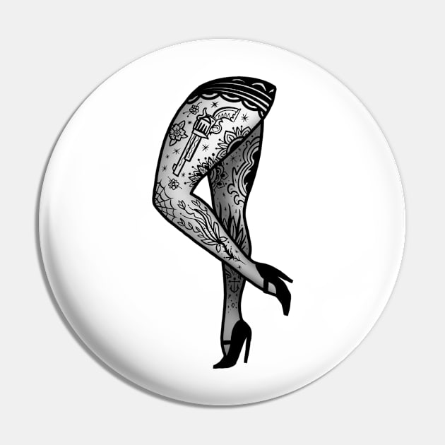 Tattooed Legs Pin by RudeOne