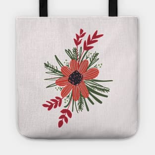 Black, red and white cosmos png Tote