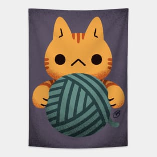 (Greeting Card) Yarn Kitty - Orange Tapestry