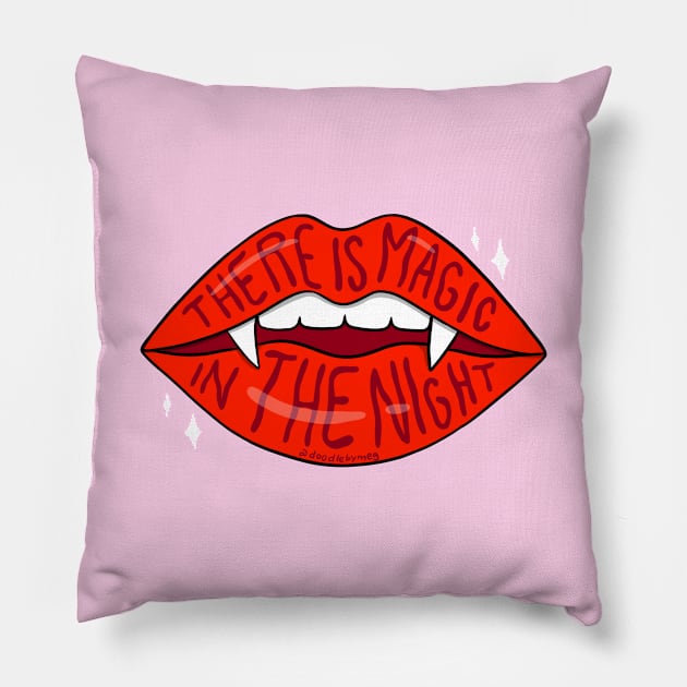 Vampire Lips Pillow by Doodle by Meg