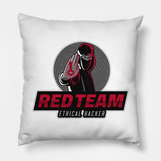 Red Team | Hacker Design Pillow by leo-jess