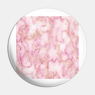 Pink Girly Trendy Golden Marble watercolor modern art abstract Pin