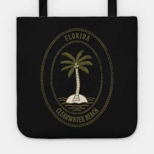 Retro cool Clearwater Beach Florida Palm Tree Tote