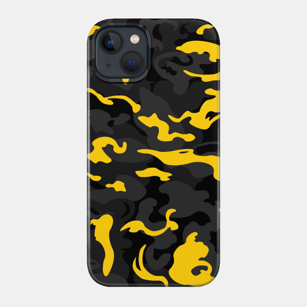 Bubble Bee Yellow Camouflage Pattern - Yellow Camouflage - Phone Case