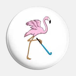 Flamingo Hockey Hockey bat Pin