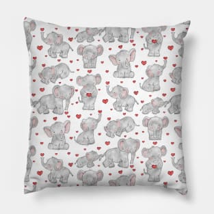 Cute Elephants Pillow