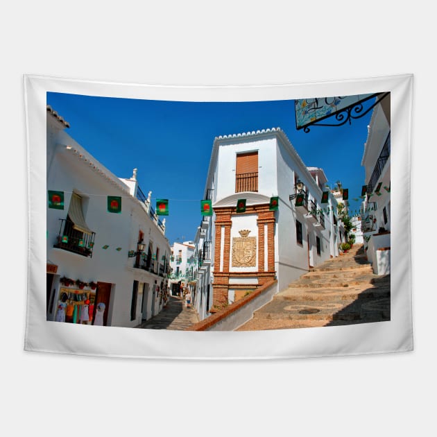 Frigiliana Andalucia Costa Del Sol Spain Tapestry by AndyEvansPhotos