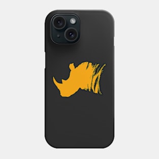Rhino Profile - Orange Phone Case