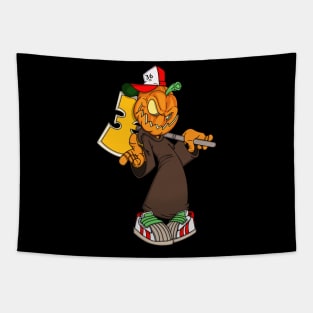 Hip Hop Death Pumpkin Tapestry