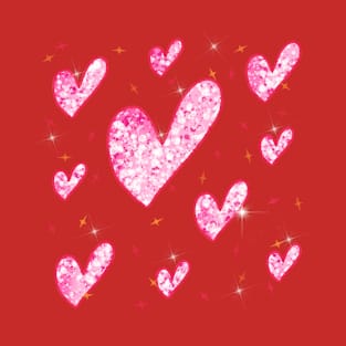 glittering heart T-Shirt