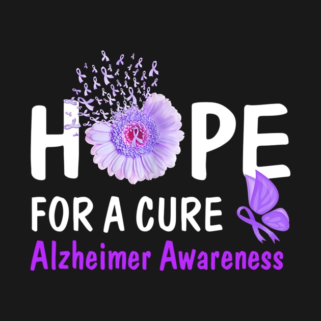 Hope For A Cure Alzheimer's Awareness Flower Gift by jordanfaulkner02
