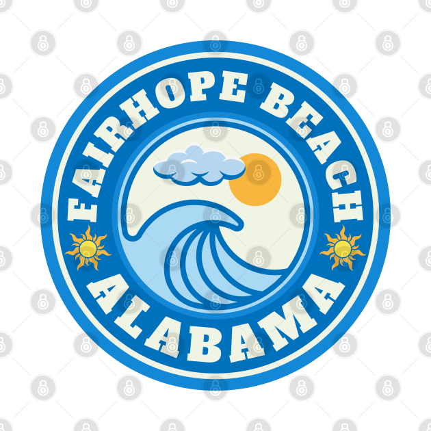 Fairhope Beach Alabama Summer Vintage Logo by Vintage-TM