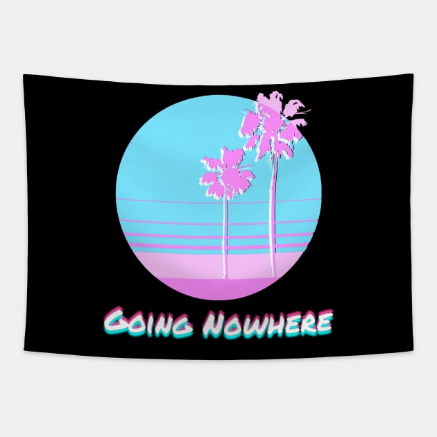 Pastel Glitchy Sunset Going Nowhere Vaporwave Sad Boy Gift Tapestry by VaporwaveAestheticDreams