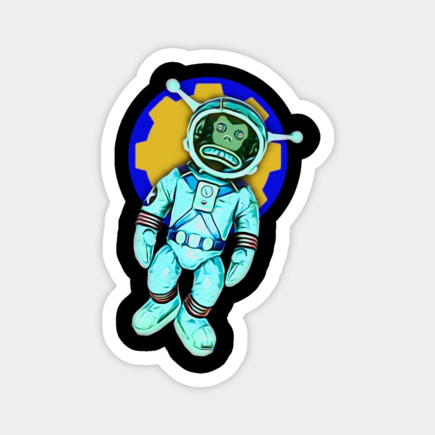 Space monkey Magnet by Thomasky