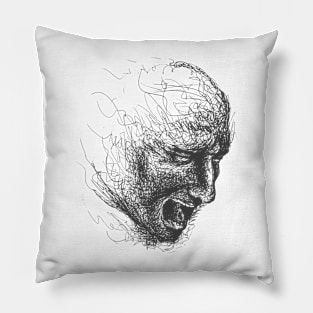 🖋️🎨 Embodied Threads: A Man's Journey Illustrated in Ink  🧵🌟 Pillow