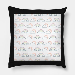 Clouds and Rainbows Pillow