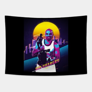 Charles Barkley The Chuck Basketball Legend Signature Vintage Retro 80s 90s Bootleg Rap Style Tapestry