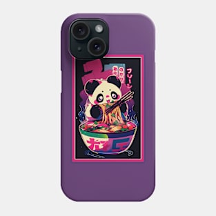 Anime Cute Panda eating Ramen | Cute Anime Panda Kawaii Design Phone Case