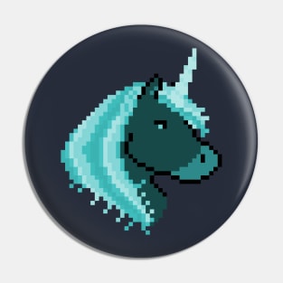 Pixel Spectral Black Unicorn Pin