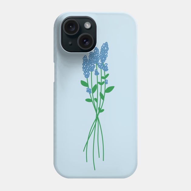 Blue Delphinium Phone Case by CITROPICALL