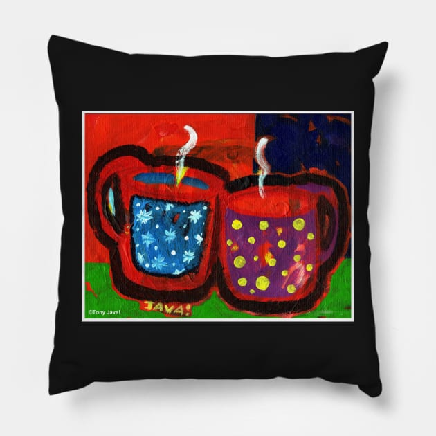 '2 Cups' Pillow by jerrykirk