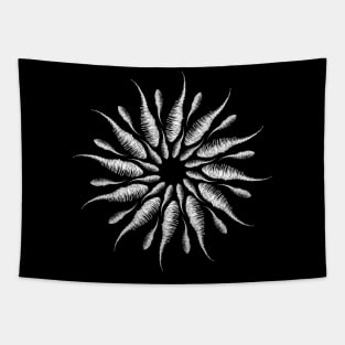 Mandala Circle White Tapestry